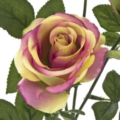 Flores artificiales rama rosas artificiales bicolores 68 en lallimonacom (2)