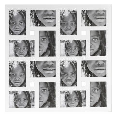 Portafotos multiple devinci blanco cuadrado 10x15 16 fotos en la llimona home