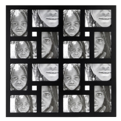 Portafotos multiple devinci negro cuadrado 10x15 16 fotos en la llimona home