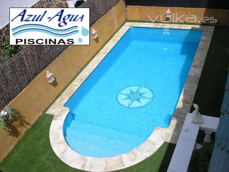 PISCINA DE OBRA CON ESCALERA ROMANA