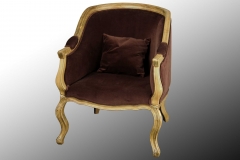 Sillon tapizado en chocolate estilo vintange como y amplio que puede ver en wwwaquadecoracioncom
