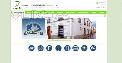 Diseño web y diseño de logotipo - check hoteles de querétaro.