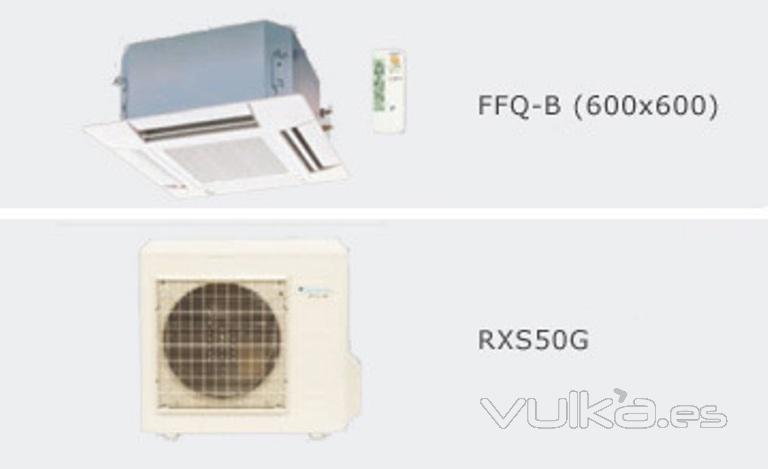 Aire Acondicionado cassette Daikin Sky Comfort Air Inverter FQ60B en www.nomascalor.es