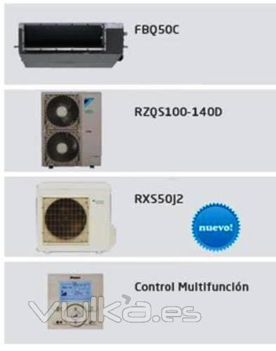 Aire acondicionado Daikin conductos Sky Air con bomba de calor ZBQ140C en www.nomascalor.es