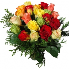 Regala rosas a domicilio bouquet de rosas multicolor para enviar flores online