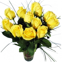Regala rosas a domicilio ramo de rosas amarillas para enviar flores online