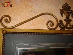 Detalle espejo forja decoracion bronce