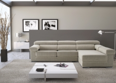 Sofa chaiselong en color blanco