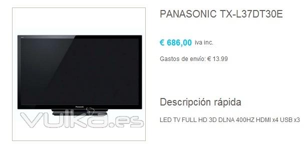 Televisor PANASONIC TX-L37DT30E por 686EUR