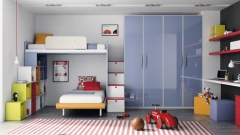 Muebles de dormitorio juvenil con dos camas del catalogo slango