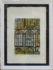 Jose manuel pena romay - grabado n 7 serie galerias - copia unica - hoja 35 x 25 - enmarcado 150 eur