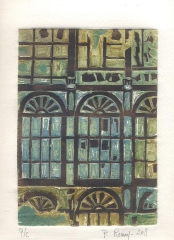 Jose manuel pena romay - grabado nº 3 serie galerias - copia unica - med hoja: 35 x 25 - 100 eur
