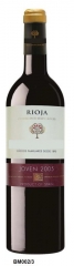 Red young doca rioja  grape varieties 80% tempranillo, 10% garnacha, 10% mazuelo from our finest