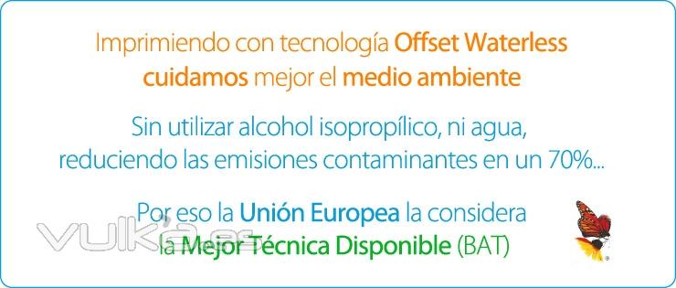 Producción ecológica. Imprimimos con la tecnología Offset Waterless