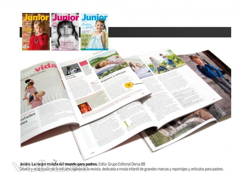 Diseño Editorial: Diseño y maquetación de revista de moda infantil, periodicidad mensual