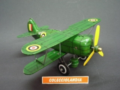 Colecciolandiacom ( avion de hojalata con mecanismo de cuerda )