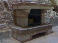 Chimenea realizada en piedra