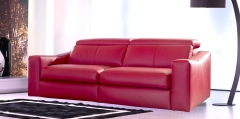 Sofa modelo play en piel roja