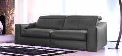 Sofa modelo play en piel negra