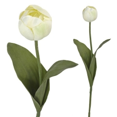Flores artificiales flor tulipan artificial blanco 50 en la llimona home (1)
