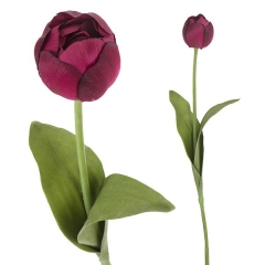 Flores artificiales flor tulipan artificial cereza 50 en la llimona home (1)
