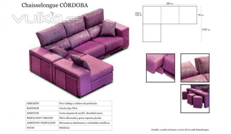 Sofas con chaiselongues baratos , reclinables, extraibles y con arcón