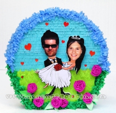 Pinata caricatura boda