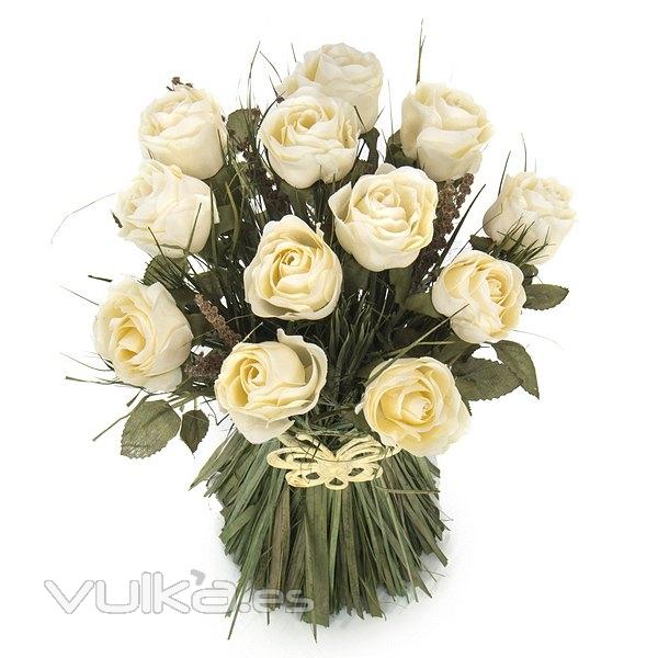 Arreglos florales artificiales. Arreglo floral bouquet flores mariposa 32 en lallimona.com (1)