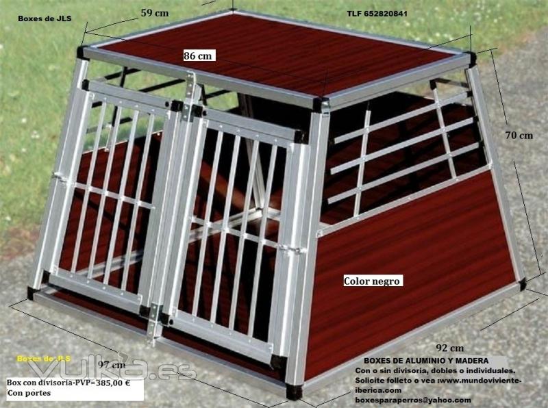 Box para transporte de perros Jls, de Aluminio y conglomerado