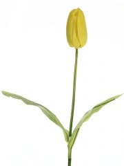 Tulipanes artificiales de calidad tulipan artificial tacto natural amarillo oasis decor