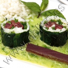 Productos asiaticos: algas, agar-agar, bambu, wasabi, salsa de soja, sushi preparado