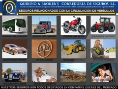 Quirino brokers - seguros que comercializamos relacionados con la circulacion de vehiculos a motor