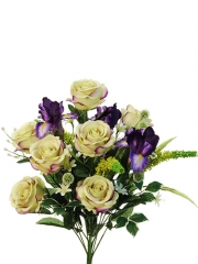 Flores artificiales santos ramo flores artificiales rosas iris purpura oasisdecorcom