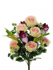 Flores artificiales santos ramo flores artificiales rosas iris rosa oasisdecorcom