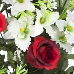 Todos los santos ramo artificial flores rosas rojas orquideas pequenas en la llimona home (2)