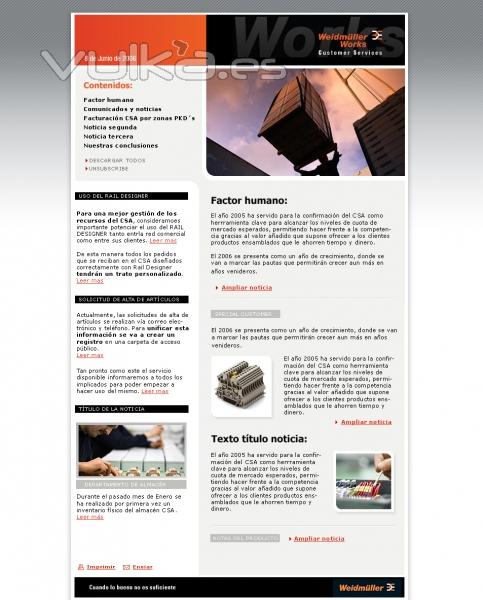 Diseño, envío y control estadístico de newsletters