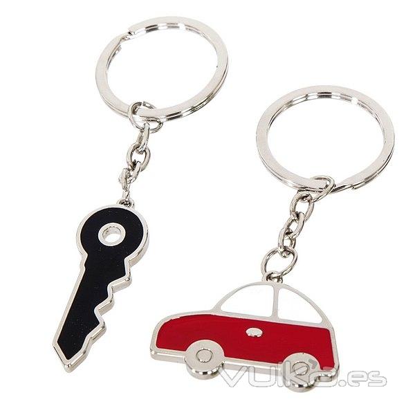 Gifts. Llavero doble coche rojo con llave en La Llimona home