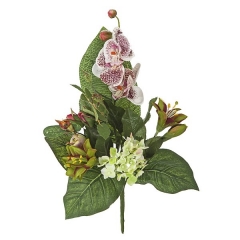 Ramos artificiales ramo artificial flores orquideas fucsia hortensia y lily en la llimona home