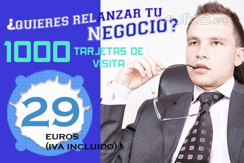 1000 tarjetas de visita por solo 29 euros