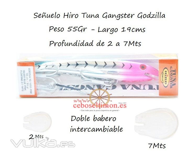 www.ceboseltimon.es - Señuelos 19cms Hiro Tuna Gangster Godzila 55Gr