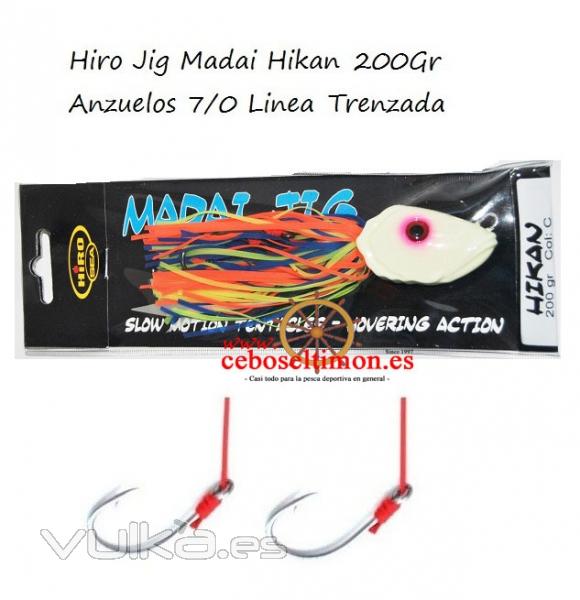 www.ceboseltimon.es - Señuelos Hiro Jig Madai  Hikan - Montado con 2 anzuelos 7/0 de Carbono