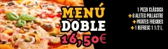 Menu doble en pizzeria toscane