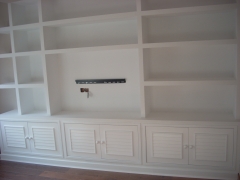 Mueble pladur, carpinteria lacada, color blanco