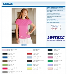 Camiseta de mujer gildan soft style 64000l