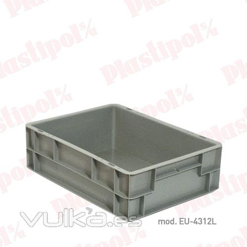 Caja de plástico apilable Norma Europa 400x300 (ref. EU-4312L)