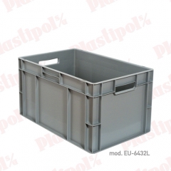 Caja de plastico apilable norma europa 600x400 (ref eu-6432l)