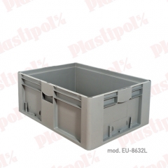 Caja de plastico apilable norma europa 800x600 (ref eu-8632l)