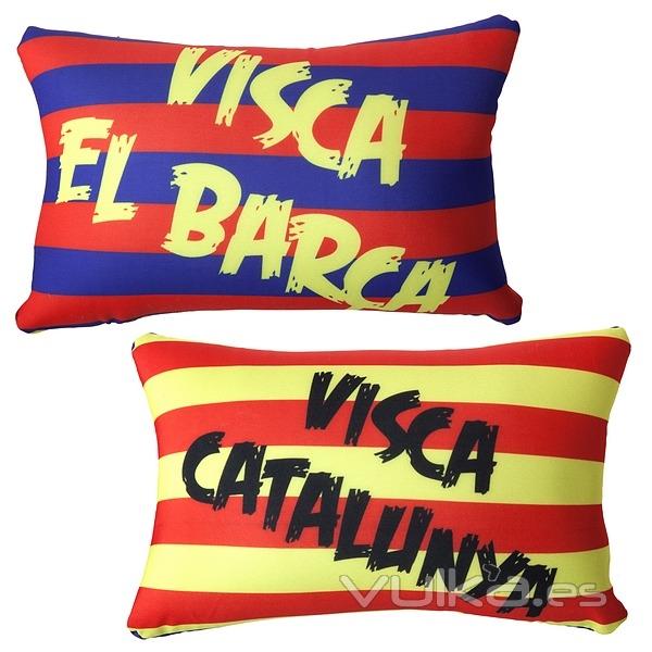 Cojin antiestres catalunya barça y senyera rectangular 35 en La Llimona home