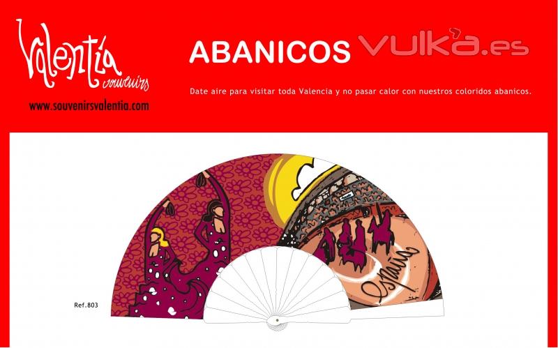 Abanico diseño Bailaoras y plaza toros