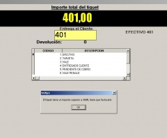 Software tpv nueva normativa 01/01/2013, facturar tiquets superior a 400eur